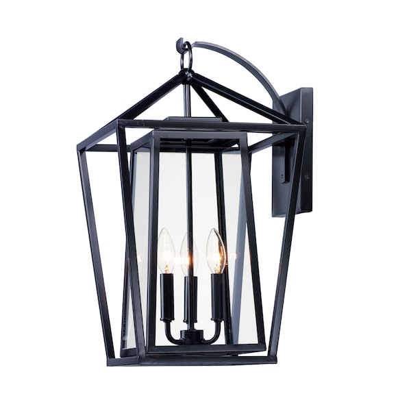 Maxim Lighting Artisan 3-Light 12" Wide Black Outdoor Wall Sconce 3176CLBK - main